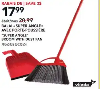 BALAI SUPER ANGLE AVEC PORTE-POUSSIÈRE VILEDA