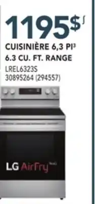 Réno Dépôt CUISINIÈRE 6,3 PI³ LG offer