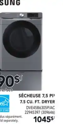 Réno Dépôt SÉCHEUSE 7,5 pi³ SAMSUNG offer
