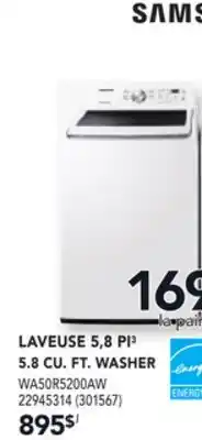 Réno Dépôt LAVEUSE 5,8 PI³ SAMSUNG offer