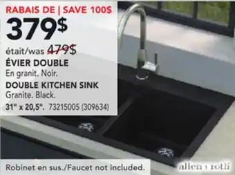 ÉVIER DOUBLE ALLEN + ROTH