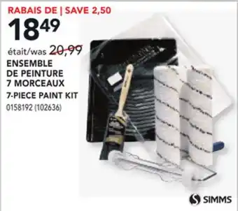 Réno Dépôt ENSEMBLE DE PEINTURE 7 MORCEAUX SIMMS offer