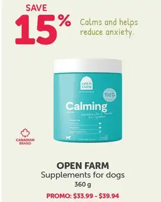 Mondou OPEN FARM Supplements for dogs offer