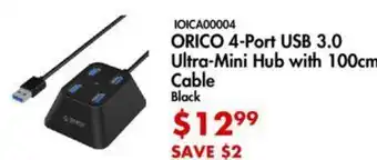 Canada Computers ORICO 4-Port USB 3.0 Ultra-Mini Hub with 100cm Cable offer