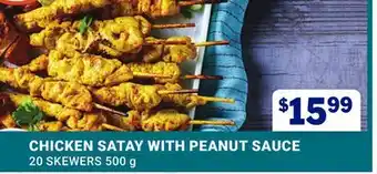 M & M Food Market CHICKEN SATAY WITH PEANUT SAUCE offer