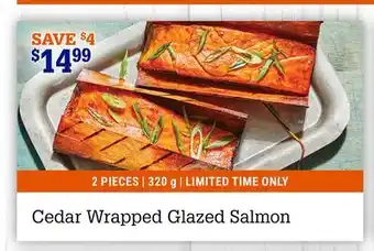M & M Food Market Cedar Wrapped Glazed Salmon offer