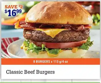 M & M Food Market Classic Beef Burgers offer