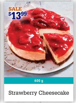 M & M Food Market Strawberry Cheesecake offer