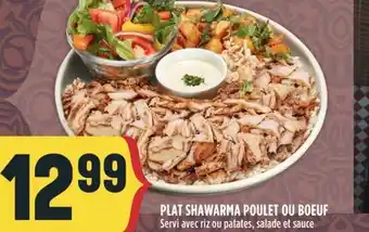 Marché Adonis PLAT SHAWARMA POULET OU BOEUF offer