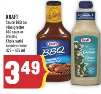 Marché Adonis KRAFT Sauce BBQ ou vinaigrettes offer