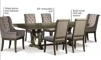 Leon's Cleopatra 7-Piece Extendable Dining Set - Oak offer