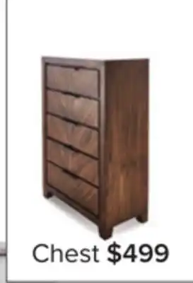 Leon's Nathan 5 Drawer Chest - Brown offer