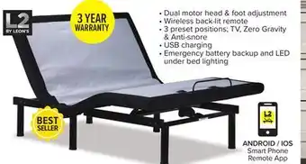 Leon's L2 Motion Pro Twin XL Adjustable Base offer
