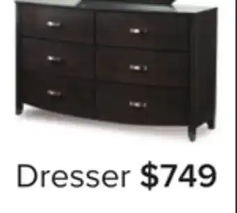 Leon's Cinema 6 Drawer Dresser - Charcoal offer