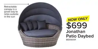 Leon's Jonathan Outdoor Patio Daybed - Smokey Grey offer