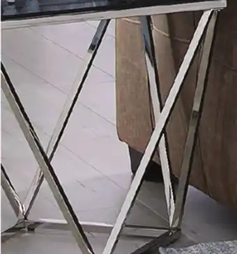 Leon's Skylar End Table - Silver and Black offer