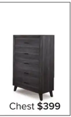 Leon's Miller 5 Drawer Chest - Grey offer