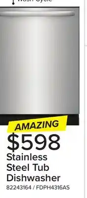 Leon's Frigidaire 24 Stainless Steel Built-In Dishwasher - FDPH4316AS offer