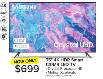 Leon's Samsung 55 CUHD 4K Smart TV UN55CU7000FXZC offer