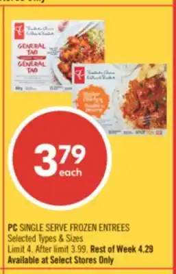 Shoppers Drug Mart PC SINGLE SERVE FROZEN ENTREES offer