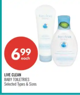 Shoppers Drug Mart LIVE CLEAN BABY TOILETRIES offer