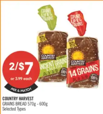 Shoppers Drug Mart COUNTRY HARVEST GRAINS BREAD offer