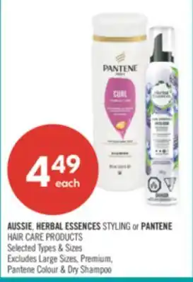 Shoppers Drug Mart AUSSIE, HERBAL ESSENCES STYLING OR PANTENE HAIR CARE PRODUCTS offer