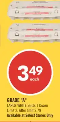 Shoppers Drug Mart GRADE A LARGE WHITE EGGS 1 Dozen offer