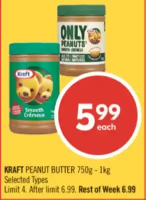 Shoppers Drug Mart KRAFT PEANUT BUTTER offer