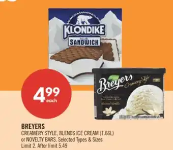 Shoppers Drug Mart BREYERS CREAMERY STYLE, BLENDS ICE CREAM offer