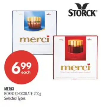Shoppers Drug Mart MERCI BOXED CHOCOLATE offer