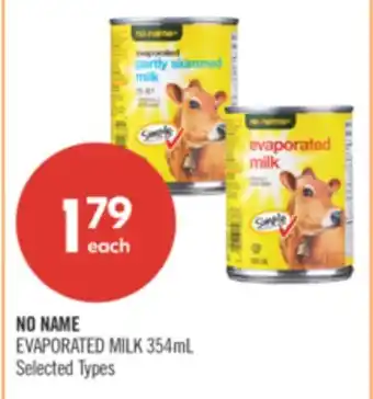 Shoppers Drug Mart NO NAME EVAPORATED MILK offer