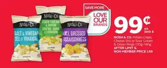 Rexall NOSH & CO. Potato Chips, Cheese Stix or Sour Cream & Onion Rings offer