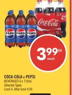 Shoppers Drug Mart COCA-COLA or PEPSI BEVERAGES offer
