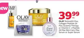 Rexall OLAY Retinol24 Max, Collagen Peptide 24 Max, Eczema Therapy or Vitamin C + Peptide 24 Max Skin Care, Max Serum or Super Serum offer