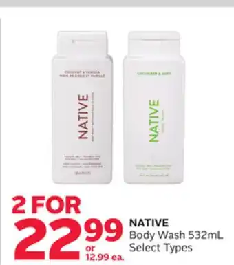 Rexall NATIVE Body Wash offer