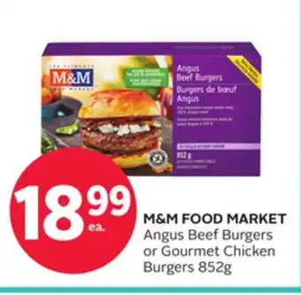 Rexall M&M FOOD MARKET Angus Beef Burgers or Gourmet Chicken Burgers offer