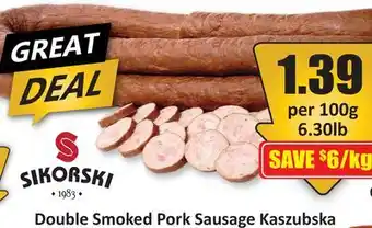 Starsky Double Smoked Pork Sausage Kaszubska offer