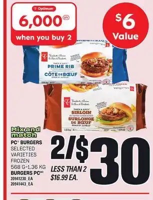 Independent City Market PC BURGERS, 568 G-1.36 KG offer