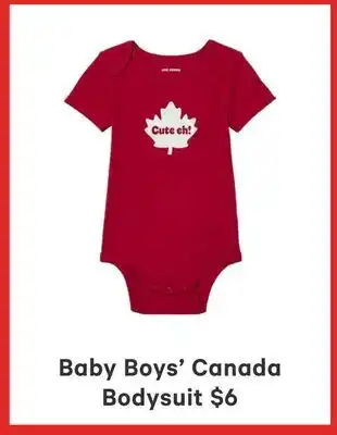 Joe Fresh Baby Boys' Canada Bodysuit offer