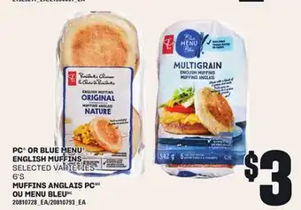 Independent City Market MUFFINS ANGLAIS PC OU MENU BLEU, 6'S offer