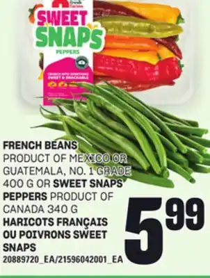 Independent City Market HARICOTS FRANÇAIS, 400 G OU POIVRONS SWEET SNAPS, 340 G offer