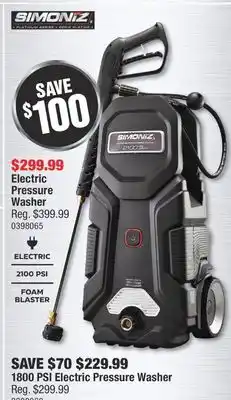 PartSource Simoniz Electric Pressure Washer offer