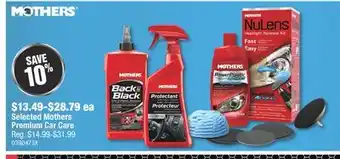 PartSource Selected Mothers Premium Car Care offer