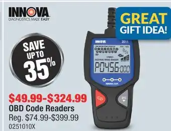 PartSource OBD Code Readers offer