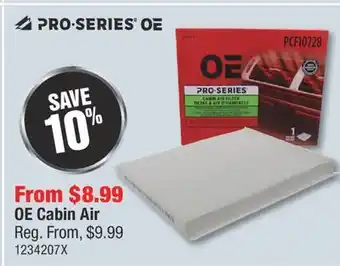 PartSource OE Cabin Air offer