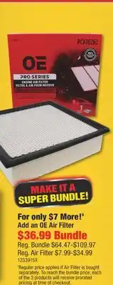 PartSource OE Air Filter offer