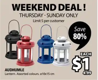 JYSK AUDHUMLE Lantern offer