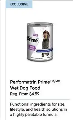 Petvalu Performatrin Prime Wet Dog Food offer