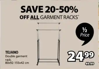 JYSK TEJANO Double garment rack offer